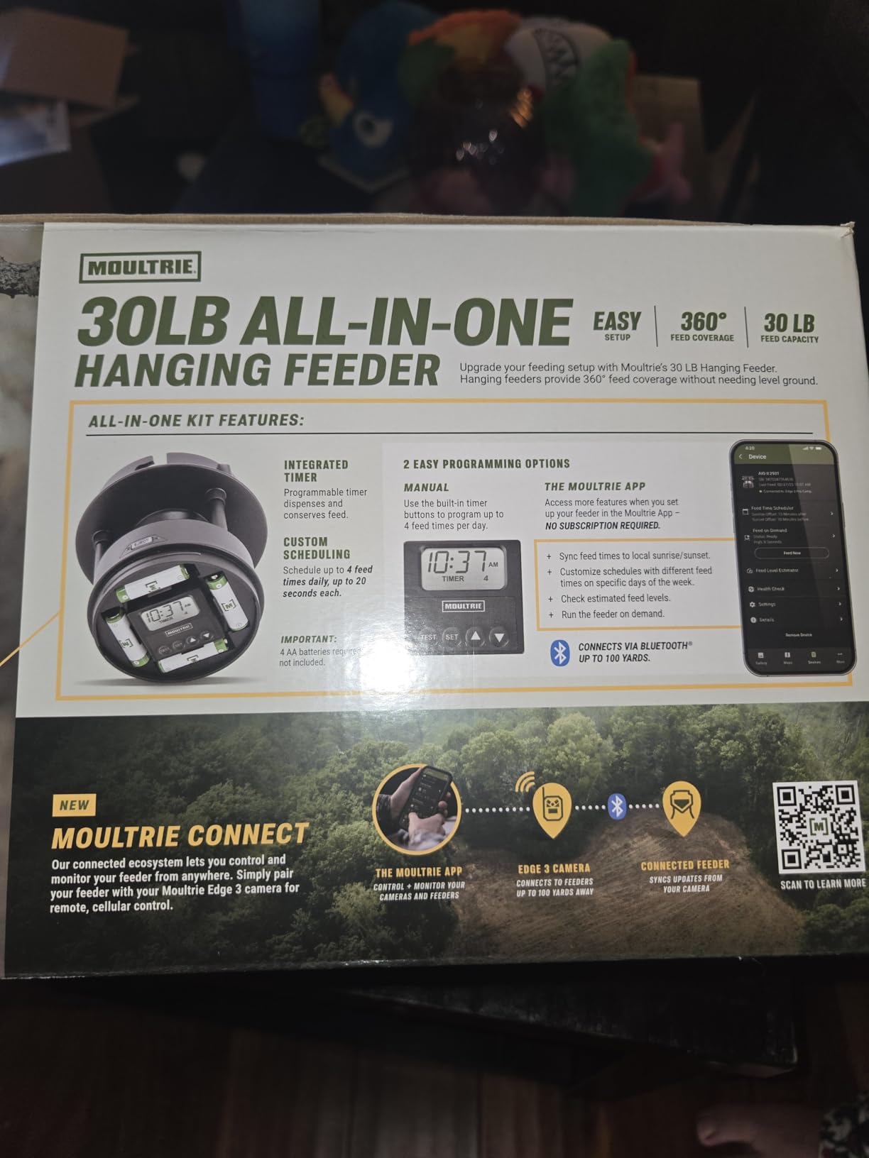 Moultrie All-in-One Hanging Deer Feeder - 30 Lb, Bluetooth App customer photo 1