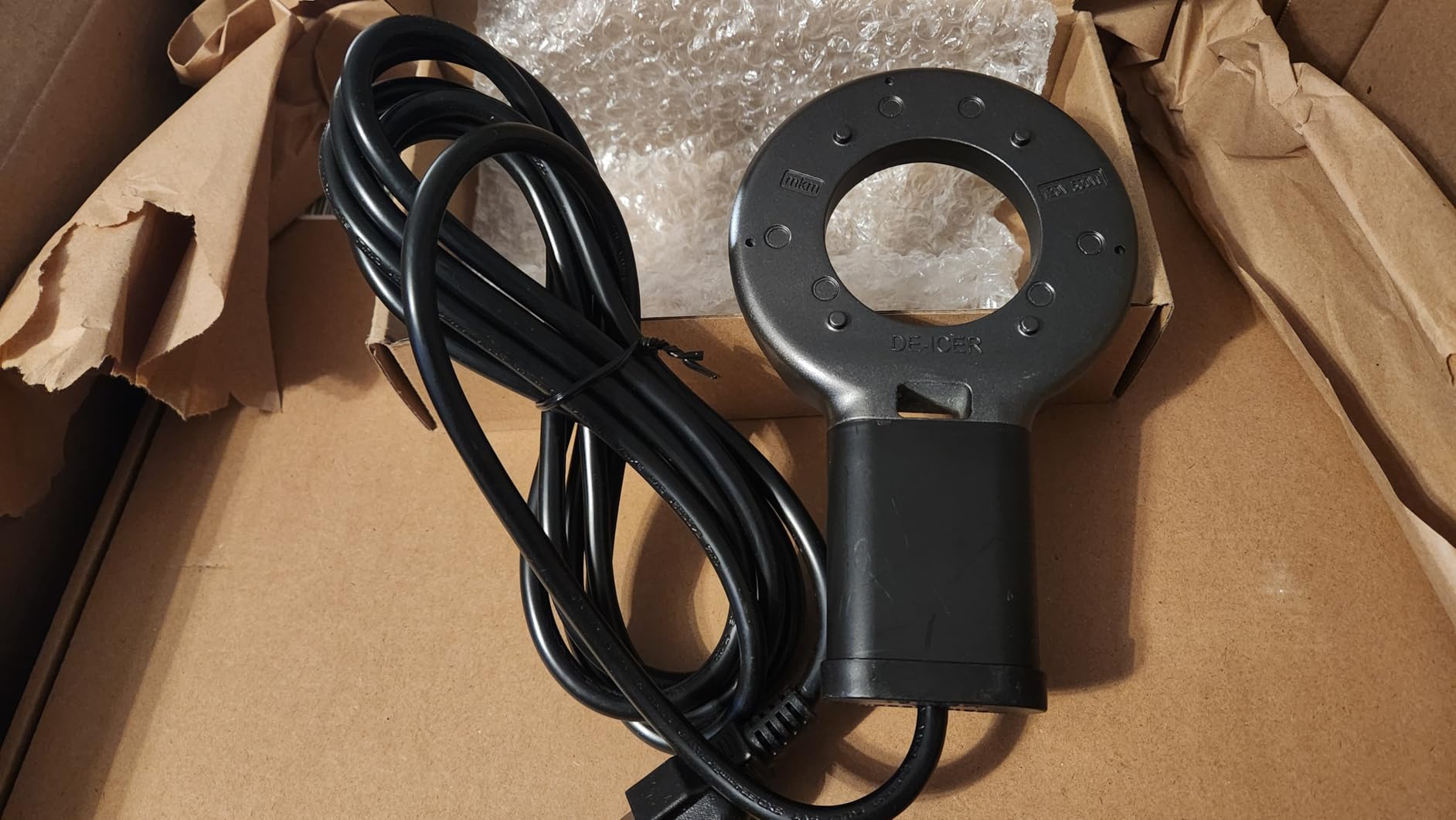 500W Utility De-Icer Submergible Cast Aluminum Chicken Water Heater for Livestock Tank Heater Bird Bath Heater in Winter customer photo 1
