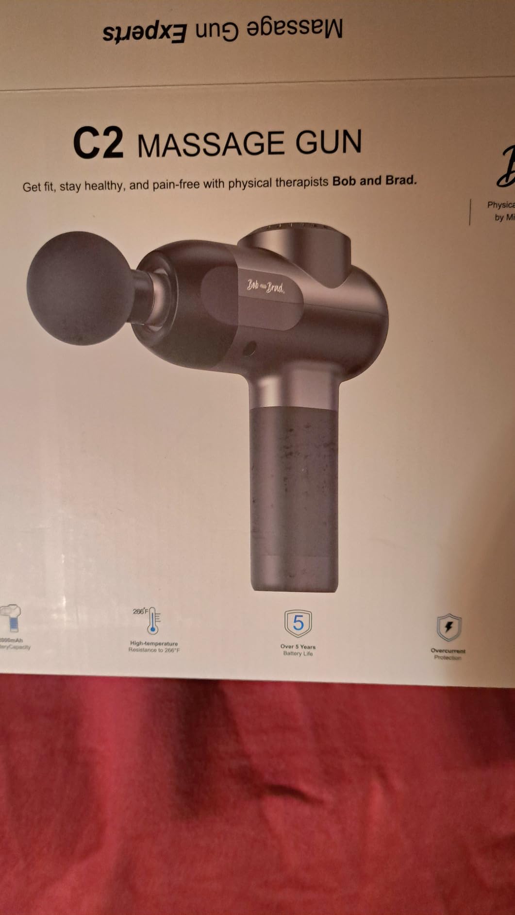 BOB AND BRAD C2 Ultra Massage Gun with Heat, Red LED & Infrared, FSA Eligible Deep Tissue Percussion Massager for Pain Relief, Electric Muscle Recovery for Athletes, HSA Approved customer photo 2