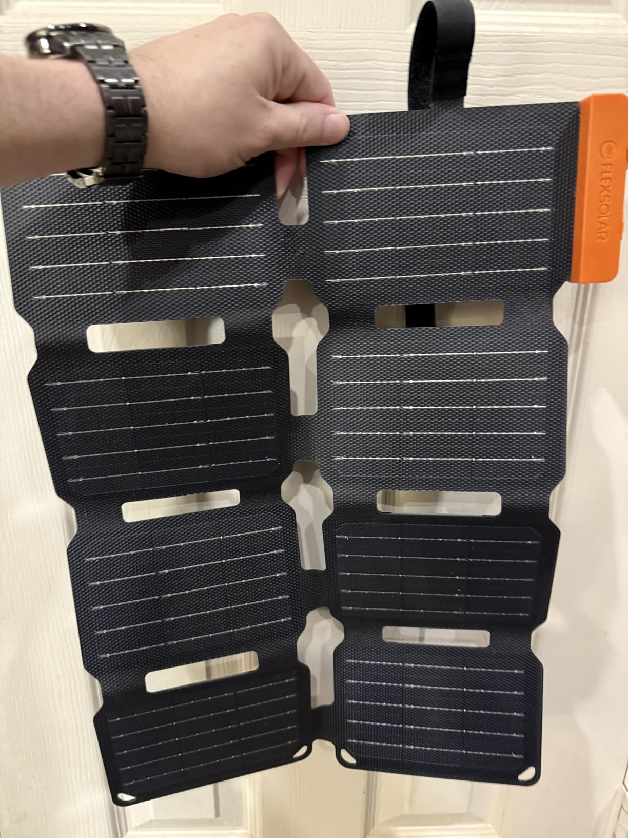 FlexSolar 25W Portable Solar Panel Charger Built-in USB-A & USB-C Ports, Quick Charge, ultra-lightweight emergency charging power for hiking, backpacking, camping and outdoor customer photo 2