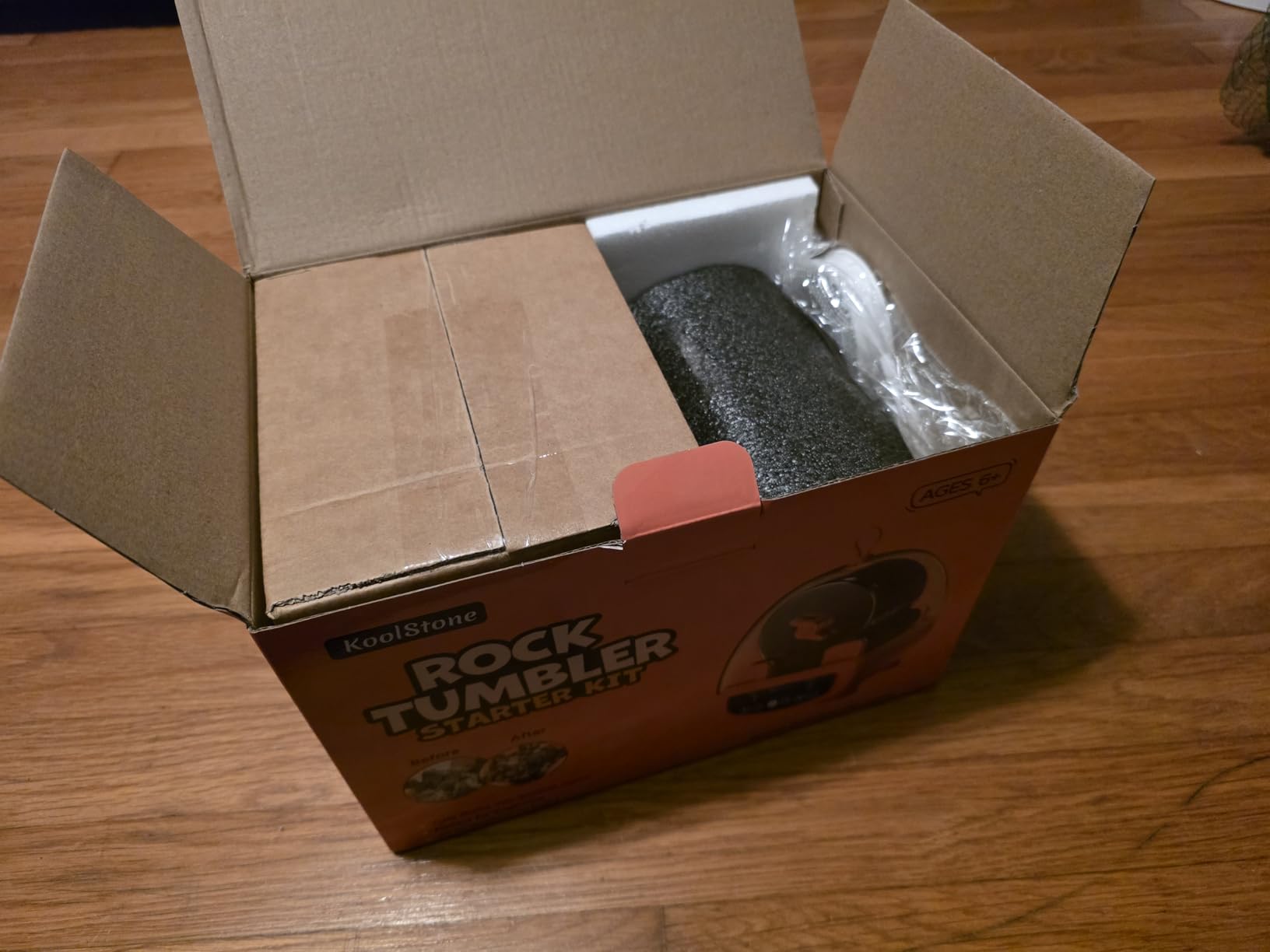 C5 Starter Rock Tumbler Kit for Kids & Beginners, Quieter Rock Polisher with Upgraded Noise-Reducing Cover, 3 Speeds, 9-Day Timer & Memory, Rocks, Grit & STEM Guide customer photo 2