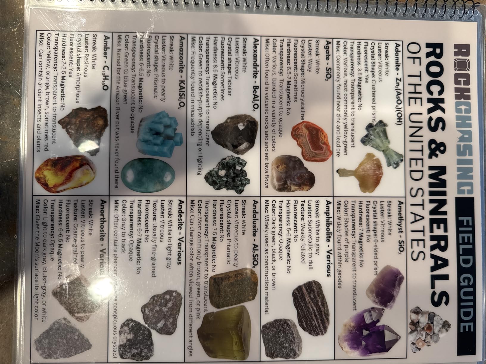 Rocks and Minerals of the United States Identification Field Guide | Waterproof | Easily Find & Identify Crystals, Gems, Geodes, and Rocks | Ideal for Rockhounds, Hikers, Beginners & Kids customer photo 1