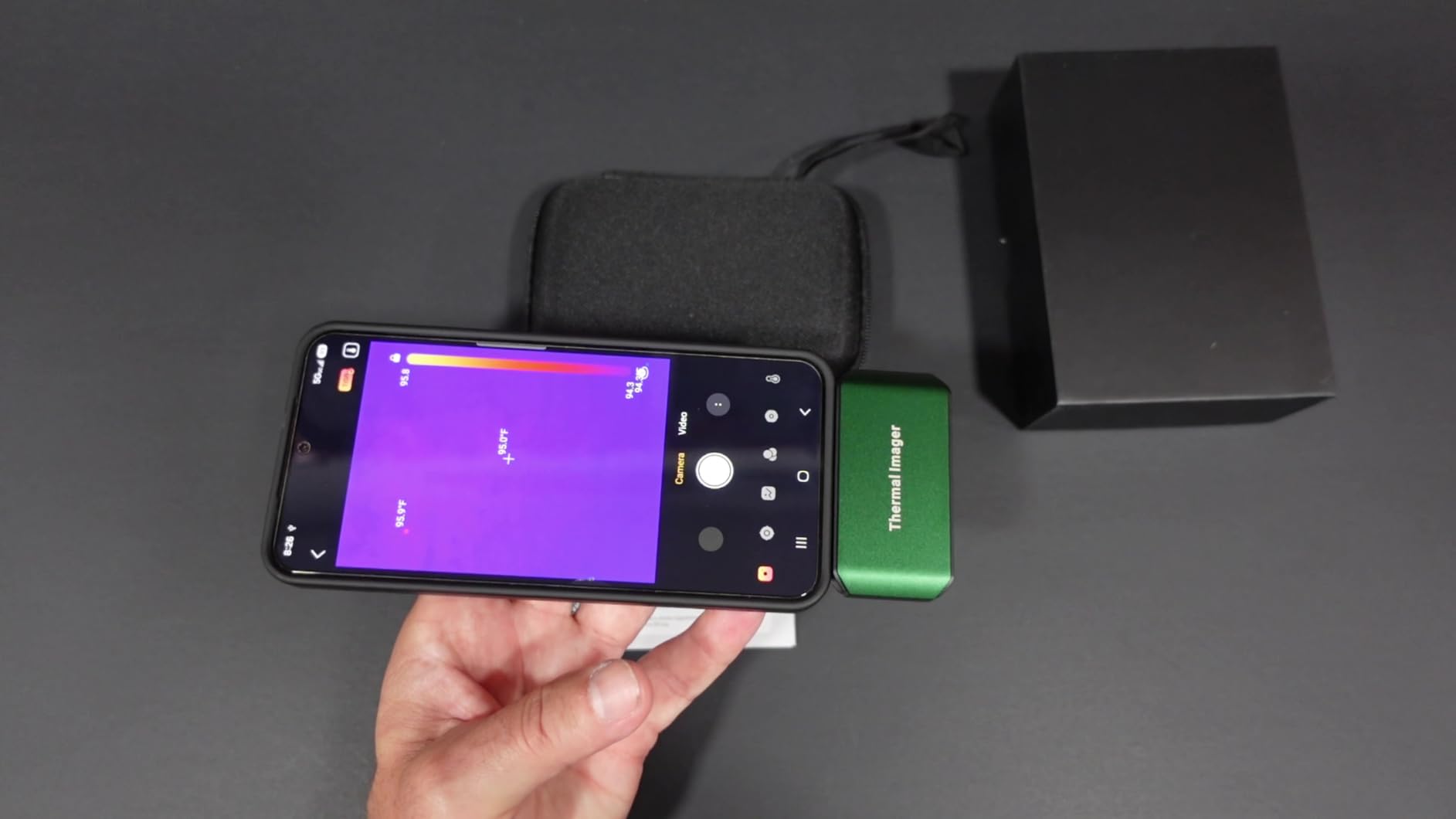 AMPBANK M256 Thermal Camera, 512x384 TISR Resolution Thermal Imager, 256x192 IR Resolution, -4°F~842°F Temp Range, Thermal Imaging Camera for Android Smartphones and PC(Green) customer photo 1