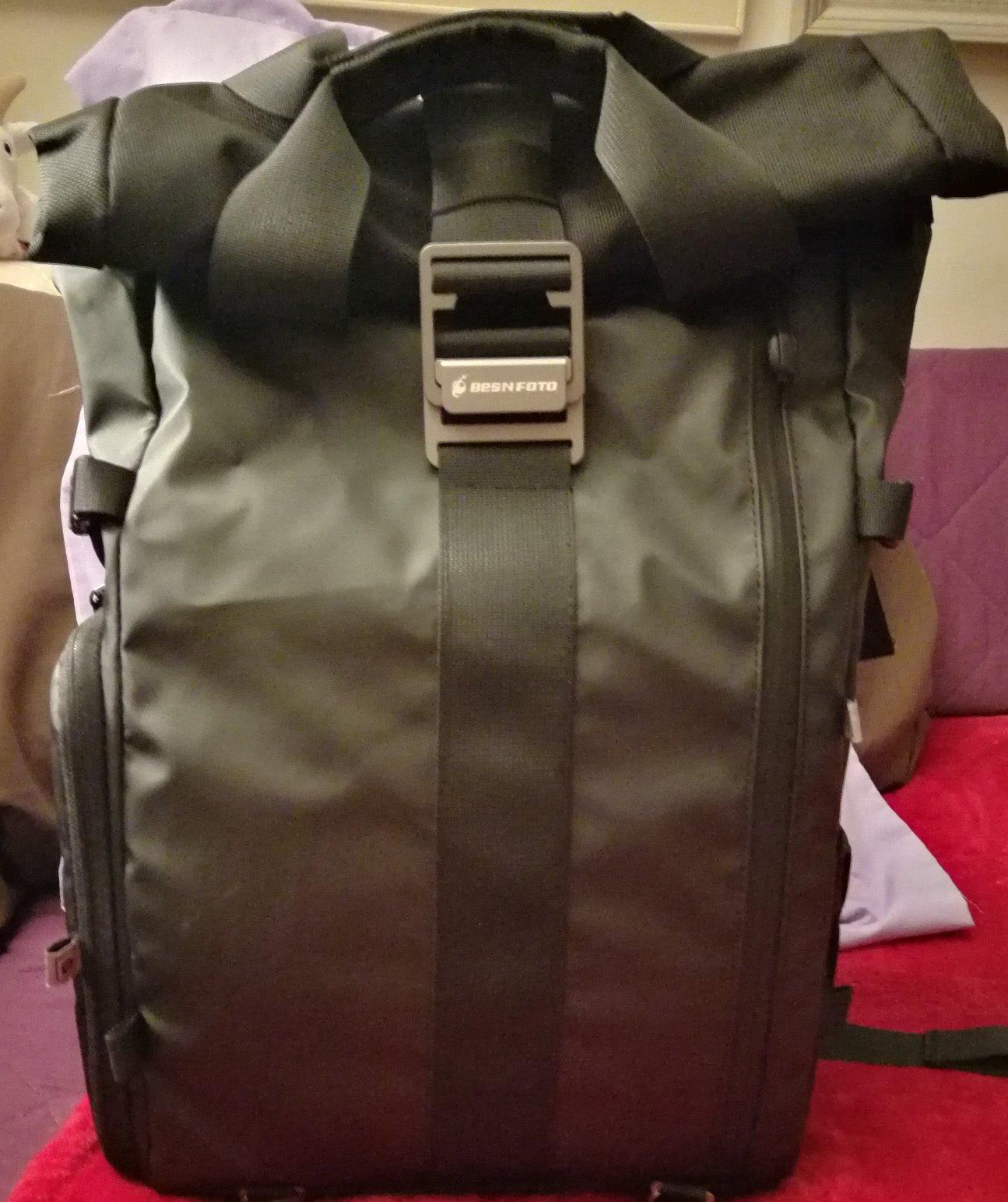 Besnfoto Waterproof Camera Backpack Rolltop Laptop Bag for DSLR Mirrorless customer photo 2