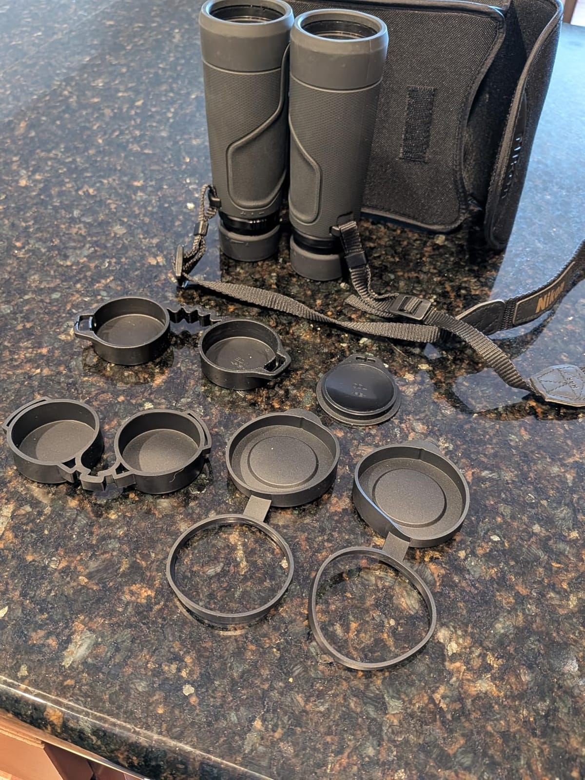 Universal Binocular Lens Covers - 10x42 Rubber Caps | Protective Objective & Eyepiece Lens Cover Set, Dustproof Shockproof Rain Guard for Outdoor Bird Watching Hunting Travel customer photo 1