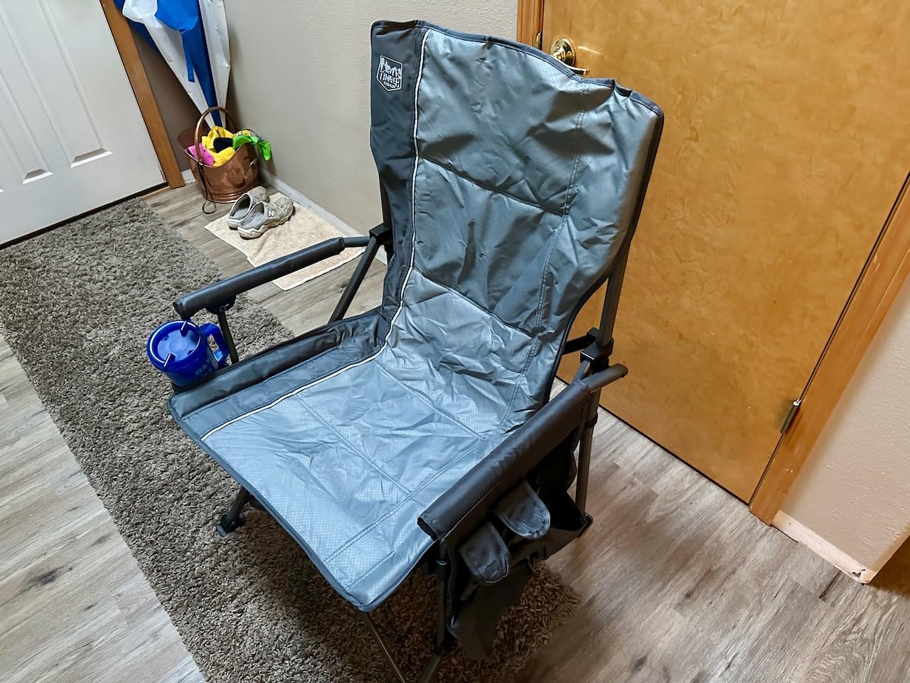 TIMBER RIDGE Oversized Folding Camping Chair High Back 500lbs | Heavy Duty Camping Chairs for Adults, Cup Holder, Side Pocket, Cooler Bag customer photo 1