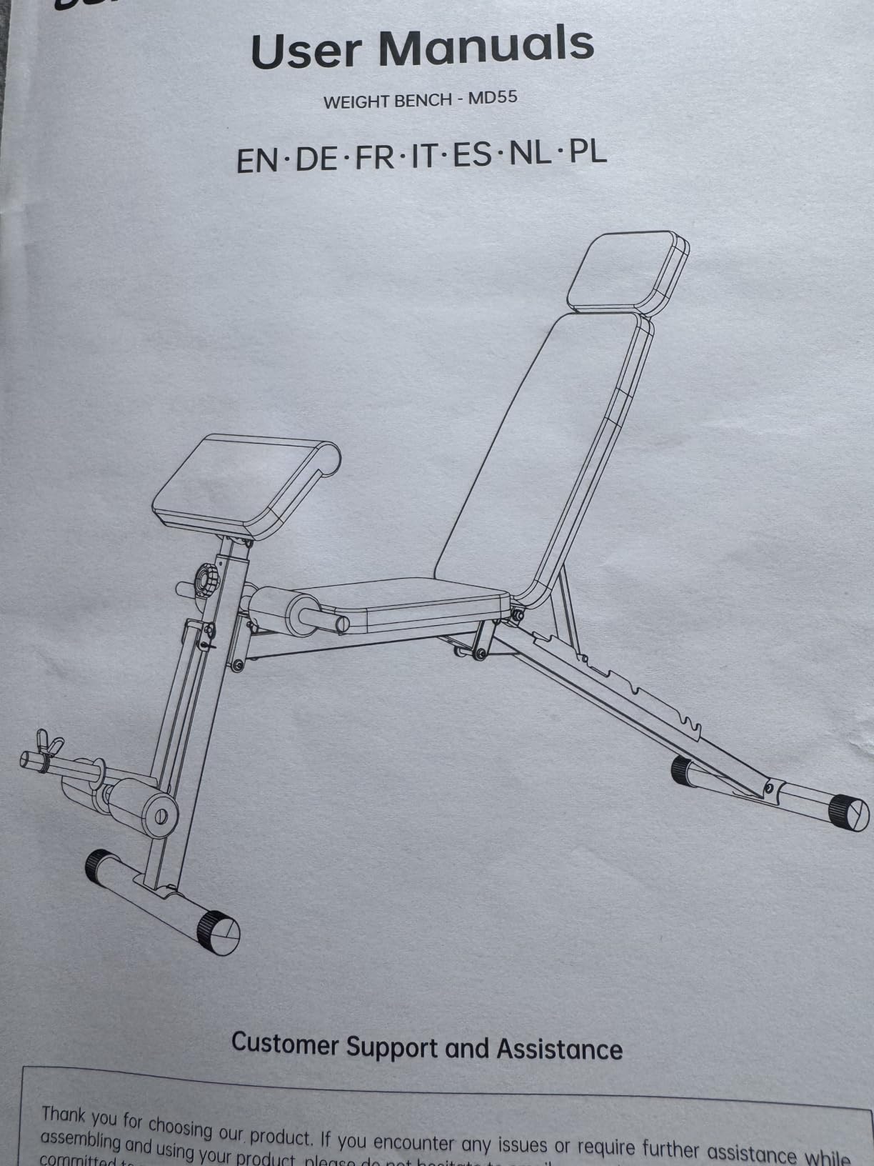 JOROTO Adjustable Weight Bench, Leg & Back Extension, Preacher Curl Bench customer photo 2