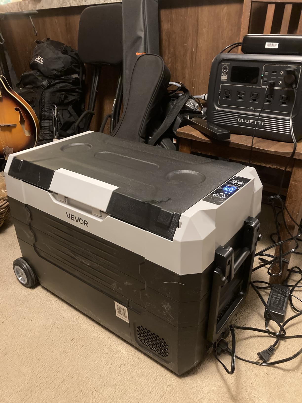 VEVOR Car Refrigerator, DC 12/24V AC100-240V Compressor Electric Cooler, -4°F to 68°F Truck Refrigerator with APP Control, Wheels & Dual Zone, 58 QT Cars Cooler for RVs, Boats, Camping, Fishing customer photo 1