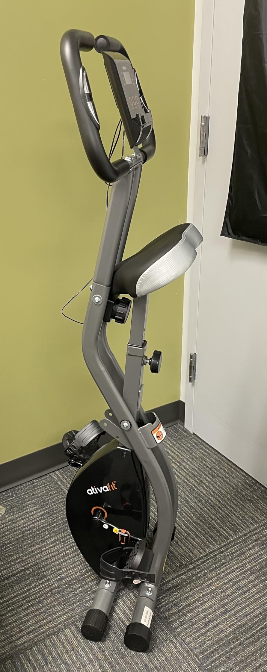 ATIVAFIT 5-in-1 Foldable Exercise Bike for Home, Upright & Recumbent Indoor Bike with 16-Level Magnetic Resistance, Resistance Bands, Quiet Cardio, Adjustable Seat customer photo 1