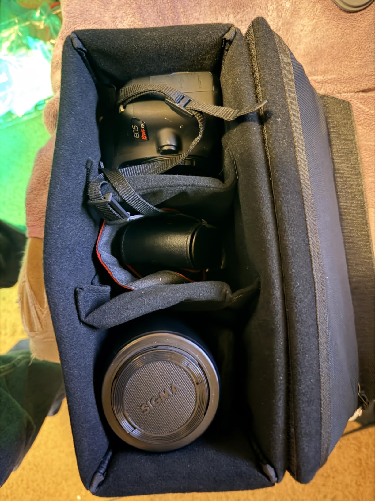 AMBITFUL D1 Cube Camera Insert Padded Organizer with Divider Apricot 5.2L | For mirrorless DSLR, beige color, large size 11.8'' x 6.3'' x 4.72'' External, 11'' x 5.9'' x 3.93'' Internal customer photo 2