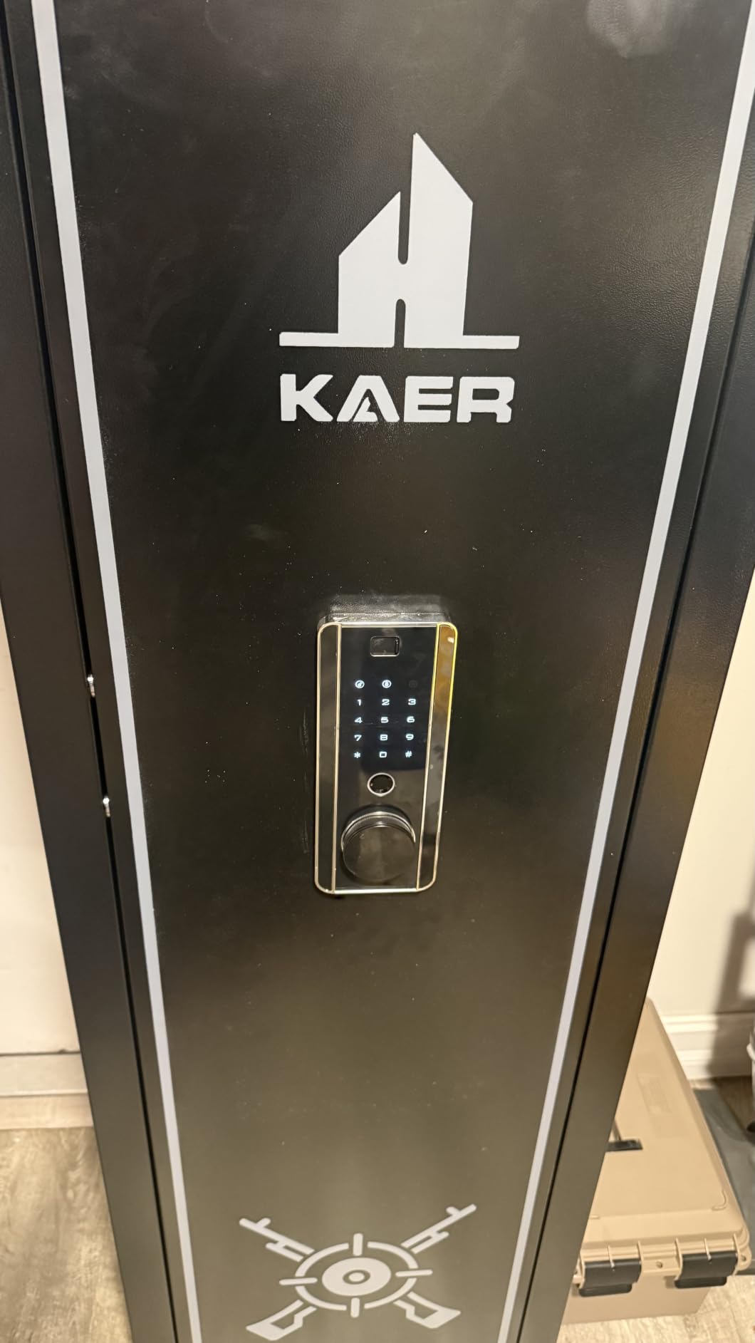 KAER 10-15 Biometric Gun Safe for Rifles and Pistols, Large Gun Cabinet with Removable Racks & Adjustable Shelf, Fingerprint Keypad Lock Rifle Safe for Home & Hunting (AR-15) customer photo 1