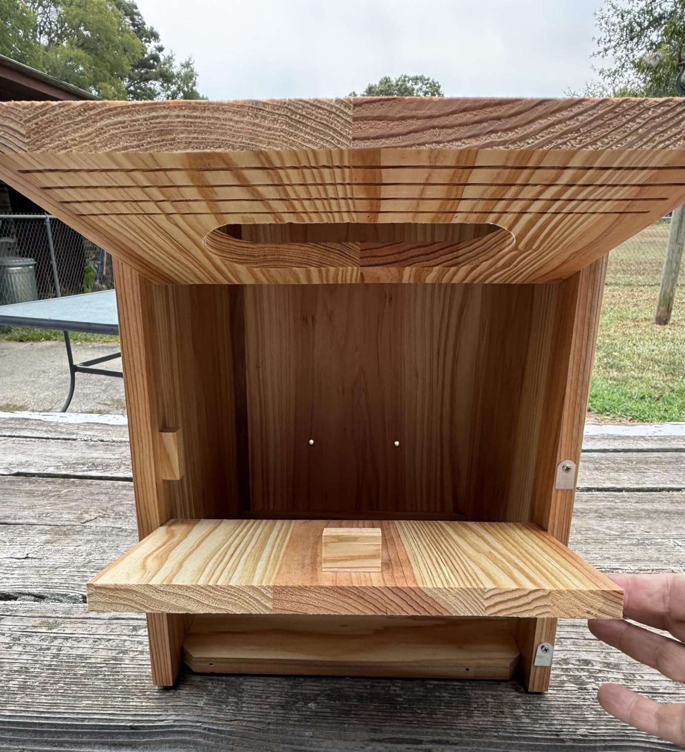 Wood Duck House - Duck Houses for Outside, Duck Nesting Box Outdoor Shelter | Large Duck House Solid Wood, Weatherproof Roof, for Backyard Ponds, Wetlands, Mallards and Hooded Mergansers, 17