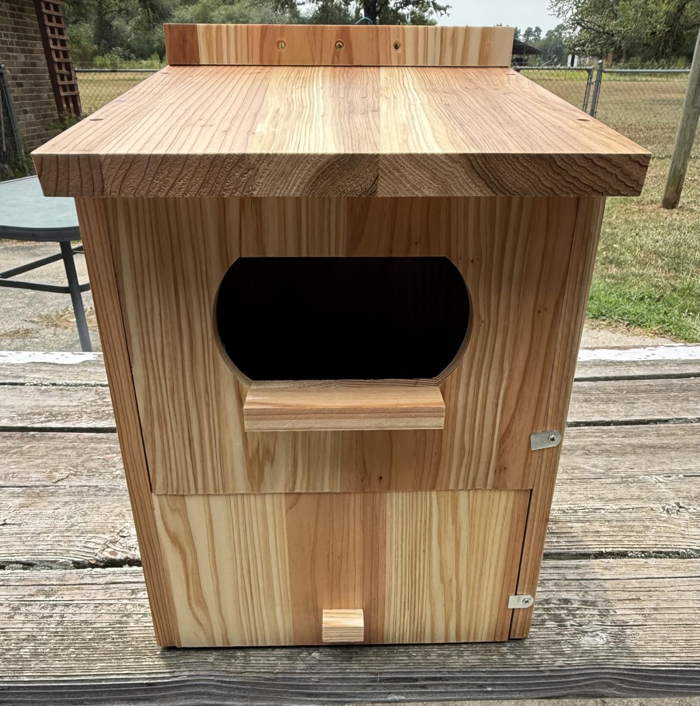 Wood Duck House - Duck Houses for Outside, Duck Nesting Box Outdoor Shelter | Large Duck House Solid Wood, Weatherproof Roof, for Backyard Ponds, Wetlands, Mallards and Hooded Mergansers, 17