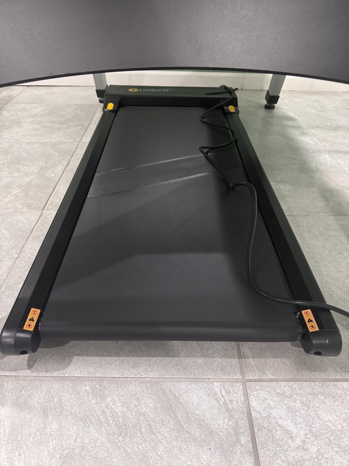 UREVO Smart Walking Pad, Standing Desk Treadmill with Double Shock Absorption, Quiet Operation, Workout APP with Track Insights and MIIT Mode, Plug and Play, Remote or APP Control for Home Office customer photo 2