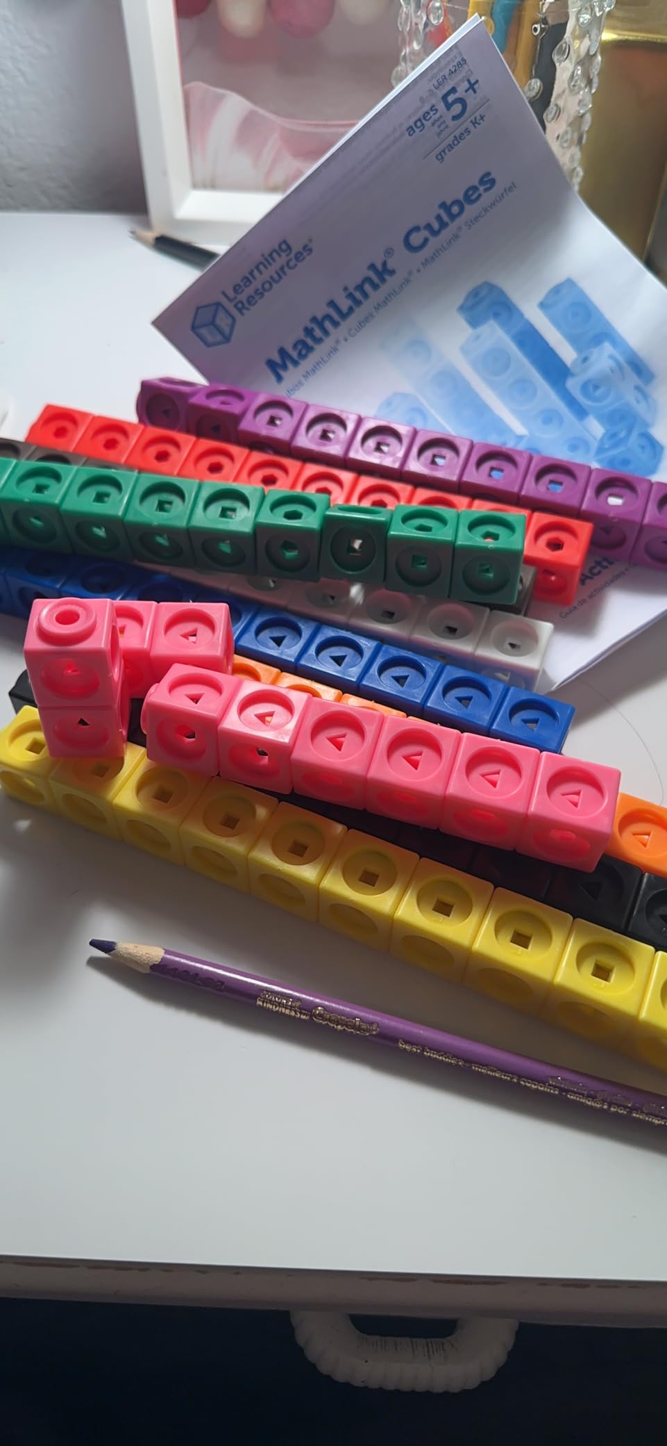 Learning Resources MathLink Cubes - Set of 100 Cubes, Ages 5+ Kindergarten, STEM Activities, Math Manipulatives, Homeschool Supplies, Teacher Supplies customer photo 1