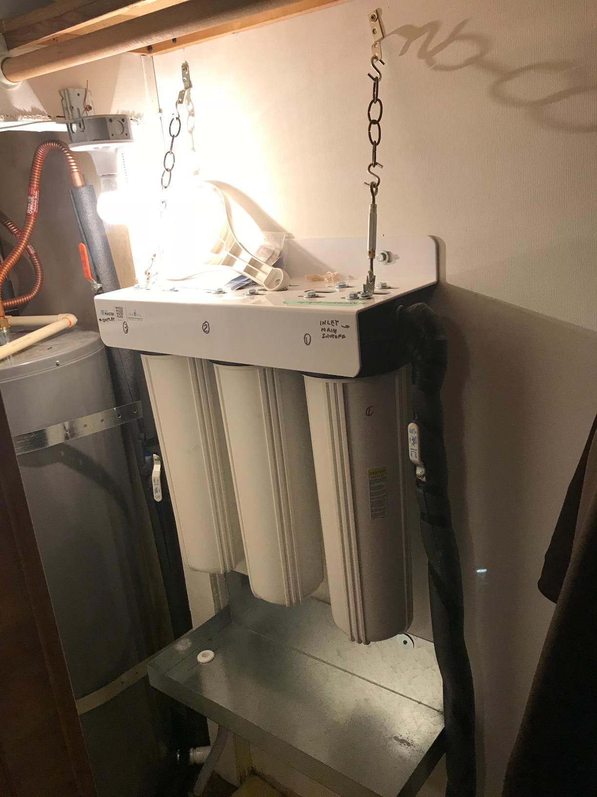 Home Master Whole House Three Stage Water Filtration System with Fine Sediment, Iron and Carbon, Blue customer photo 2