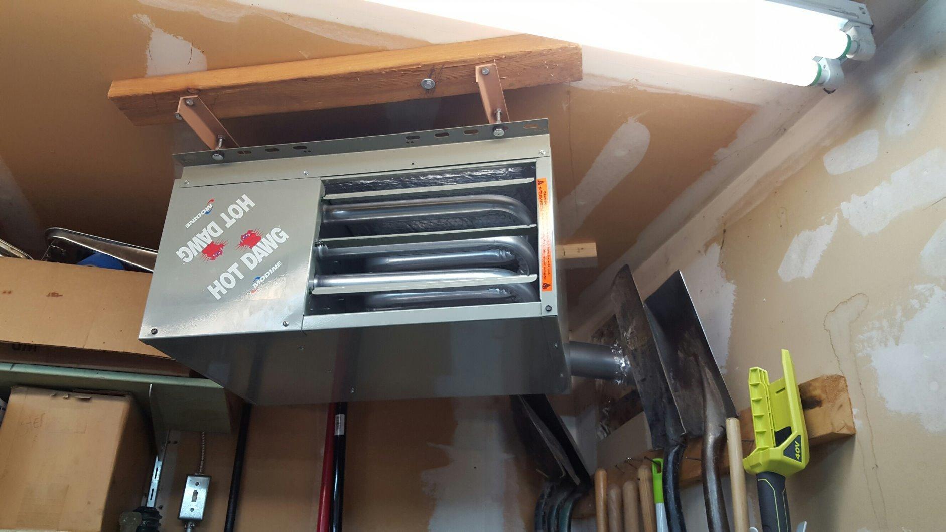 Modine HD45AS0111Natural Gas Hot Dawg Garage Heater 45,000 BTU with 80-Percent Efficiency Grey customer photo 2