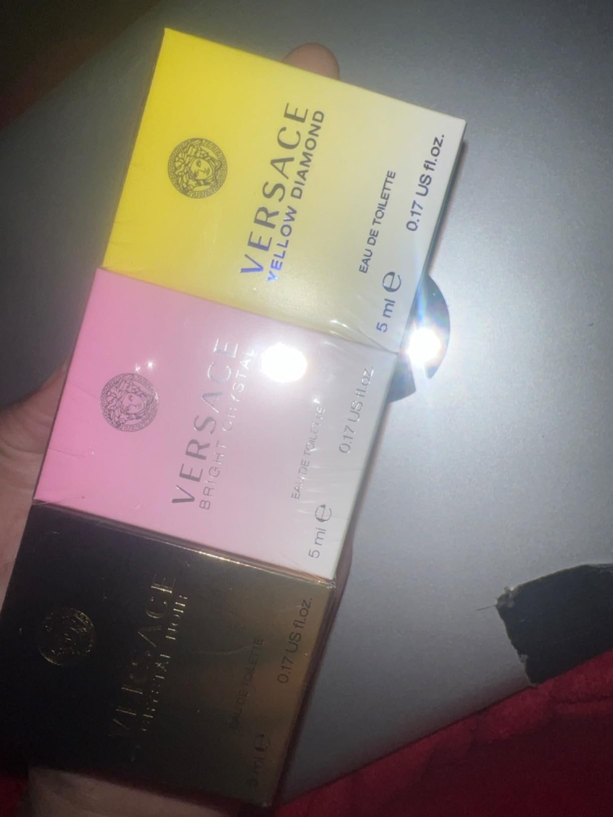 Versace Perfume for Women Variety 3-Piece Mini Gift Set – Yellow Diamond, Crystal Noir, Bright Crystal customer photo 2