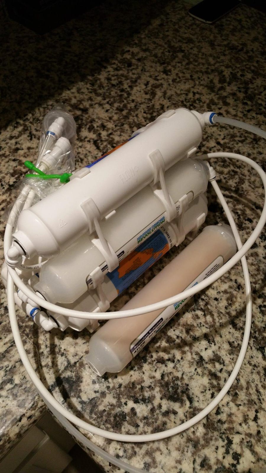 Countertop Portable Universal 5-Stage Reverse Osmosis RO Purification Water System with DI Deionizing Mixed Bed (Close to 0 PPM) postfilter, Build in USA customer photo 1