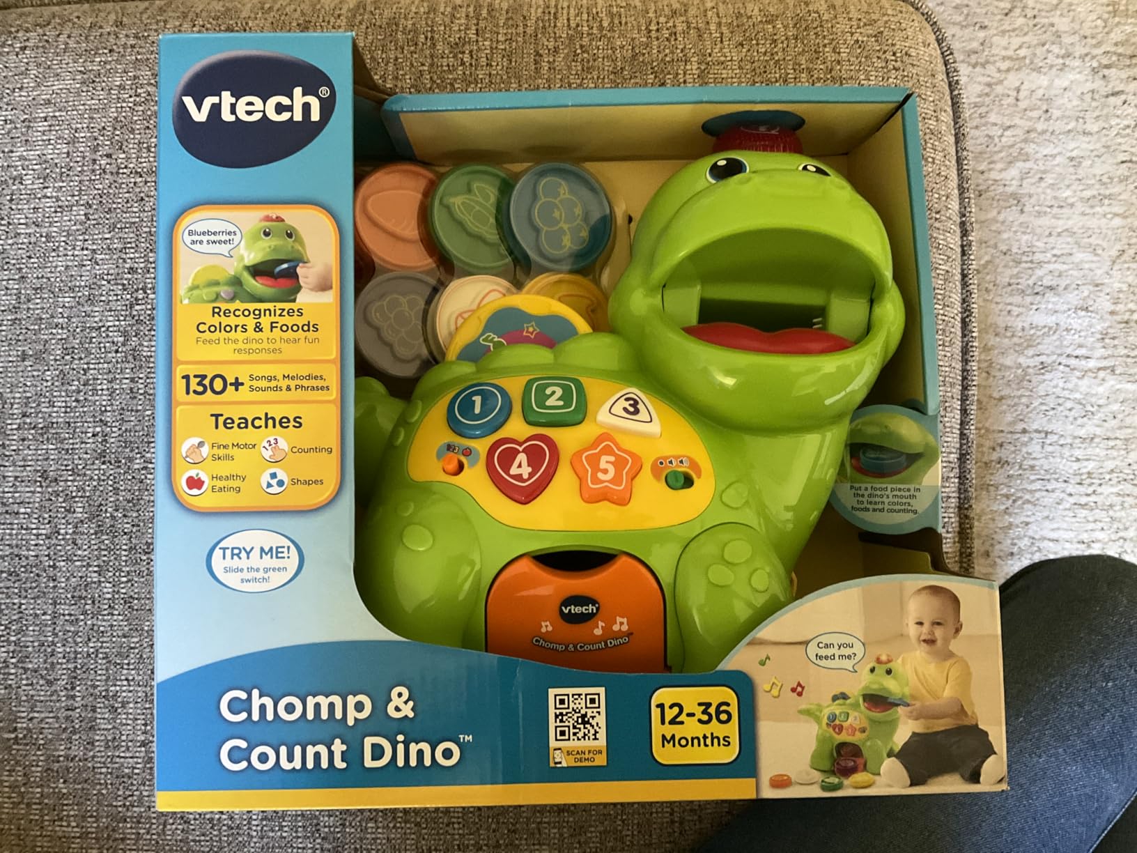 VTech Chomp and Count Dino, Green customer photo 1