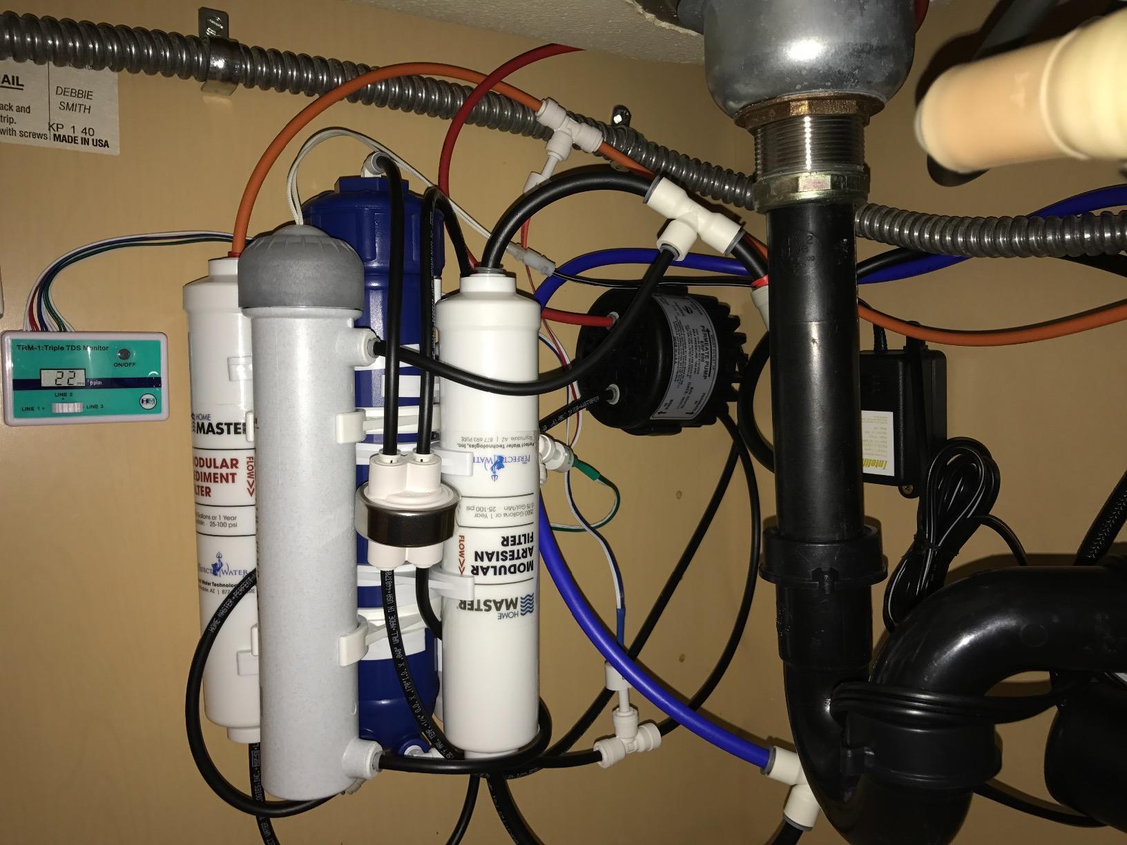 Home Master TMHP HydroPerfection Reverse Osmosis System, 9-stages, Patented 2-pass Alkaline Remineralization, Fast 4.5 Sec Fill Rate, 1:1 Waste Ratio, UV Sterilizer 99.9% EPA 97952AZ1, Iron Prefilter customer photo 2