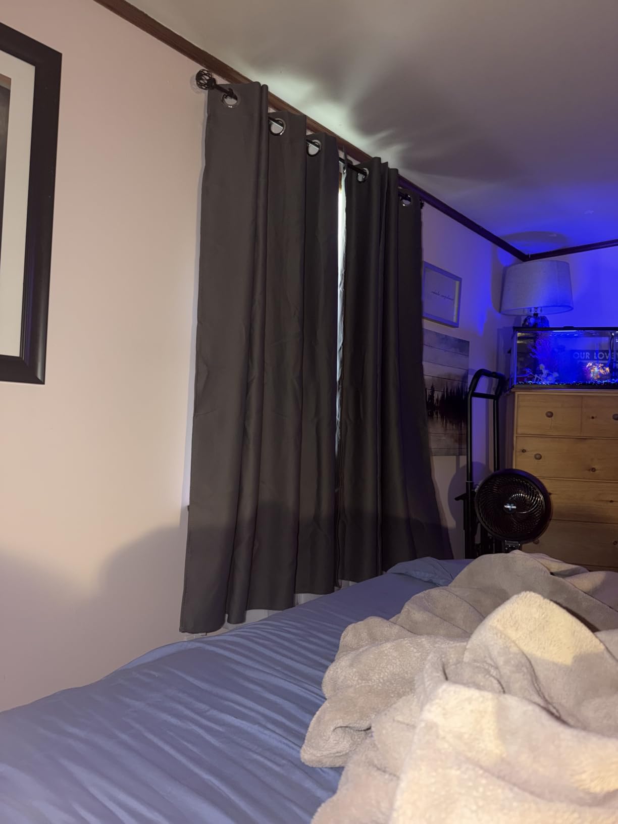 NICETOWN Grey Blackout Curtains for Bedroom 84 Inches Long, 2 Panels, W52 customer photo 1