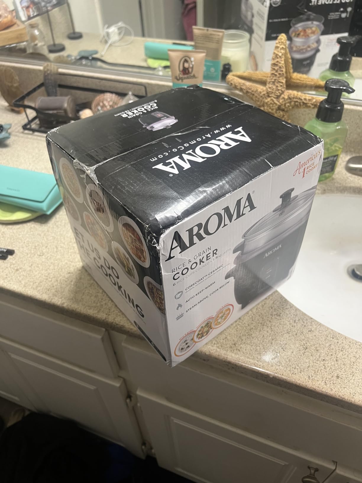 Aroma Housewares ARC-363-1NGB 3 Uncooked/6 Cups Cooked Rice Cooker, Steamer, Multicooker, 2-6 cups, Black customer photo 1