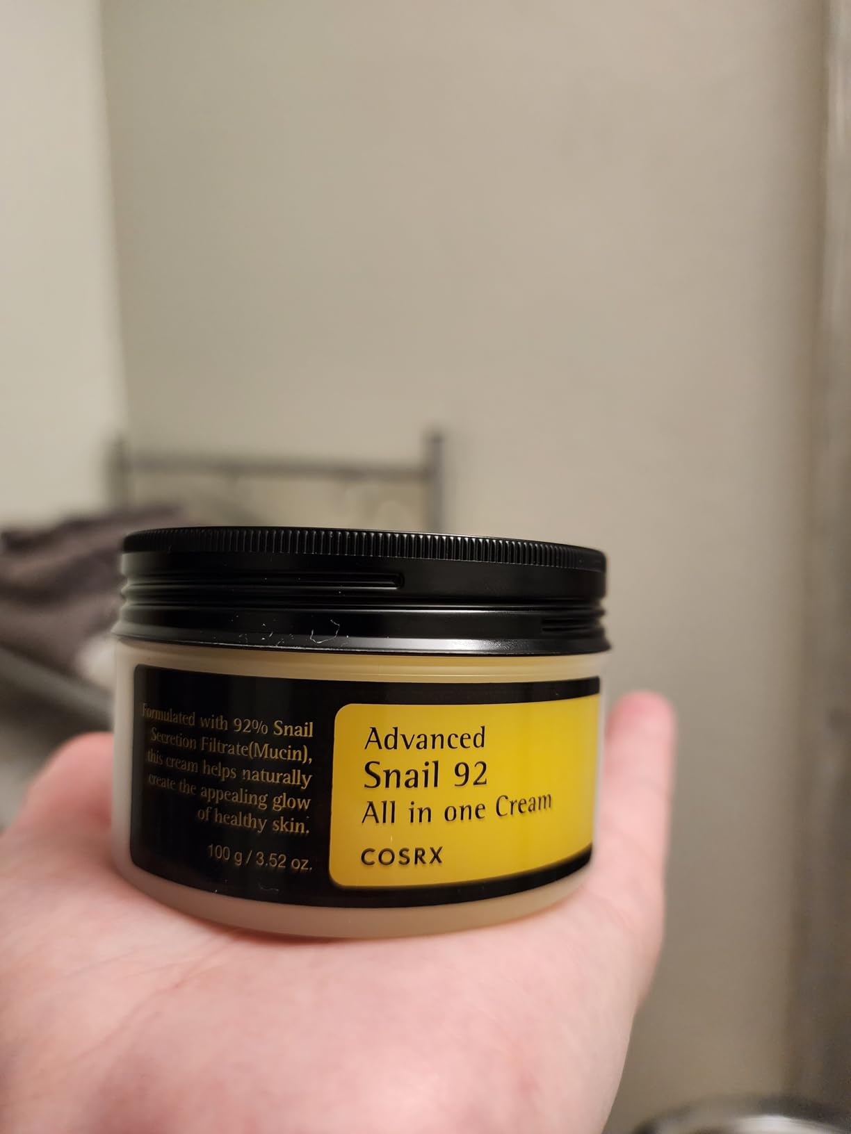 COSRX Snail Mucin 92% Face Moisturizer for Soft & Glowy Skin, 3.52 oz. customer photo 1