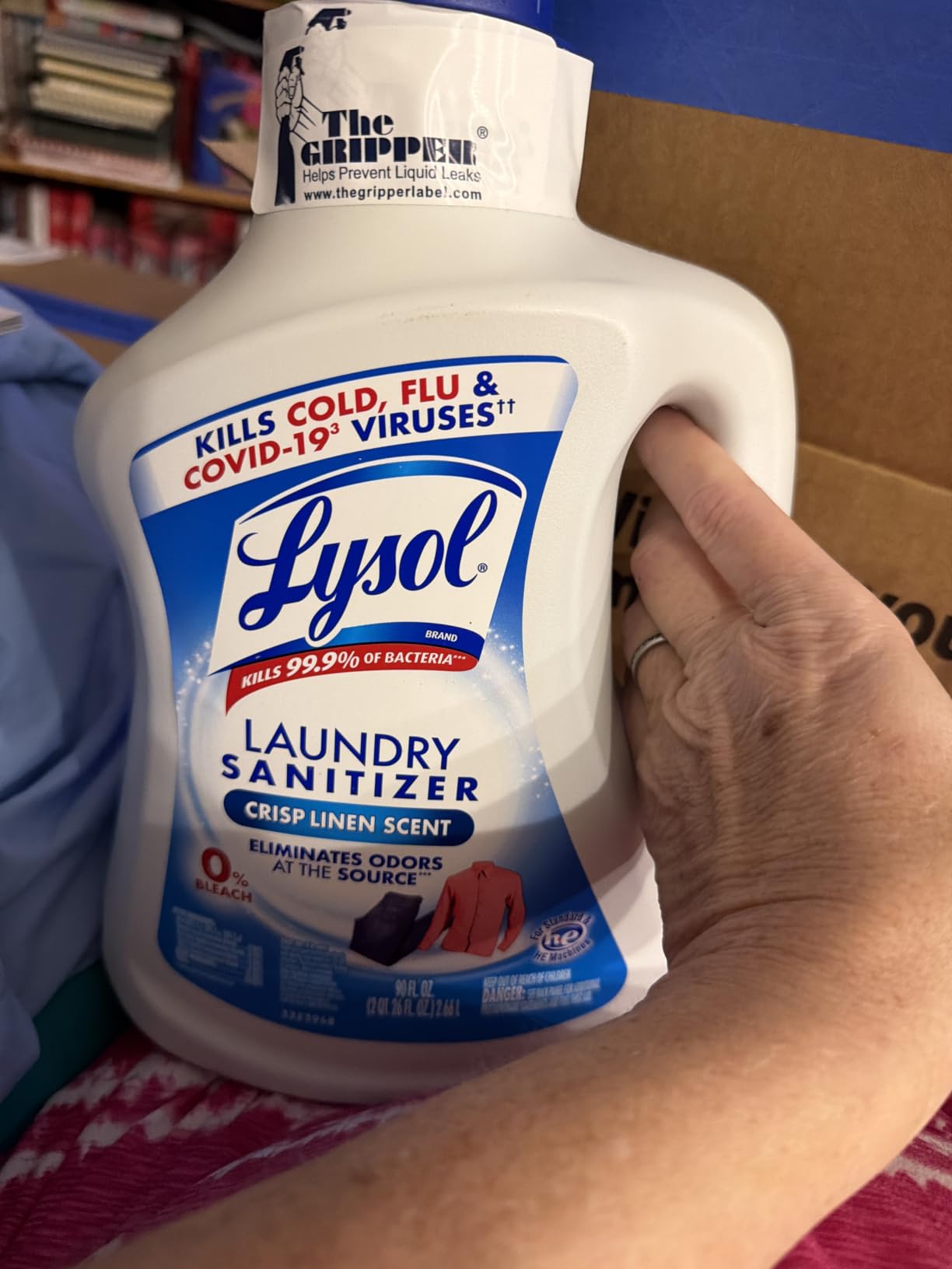 Lysol Laundry Sanitizer Liquid, Detergent Additive, Crisp Linen, 90oz customer photo 1