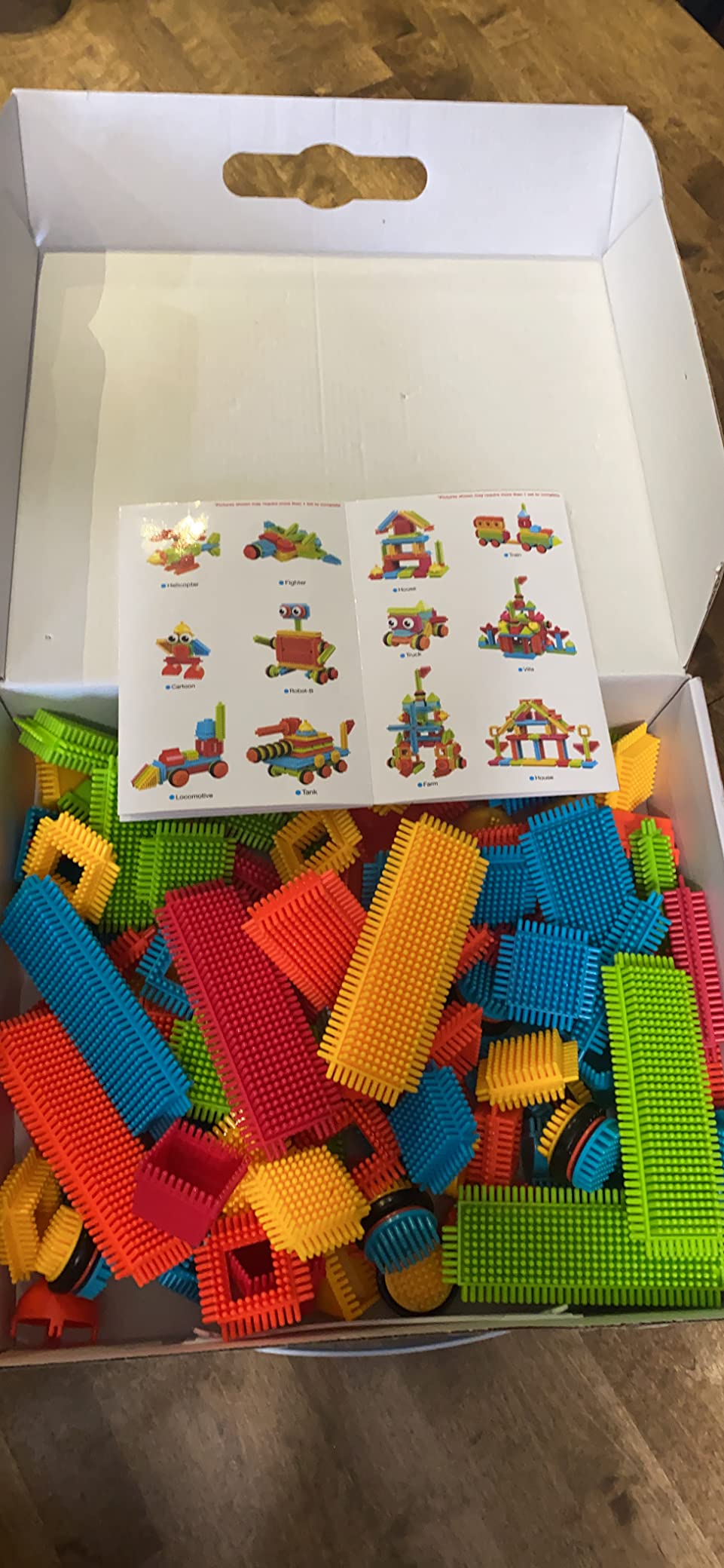 PicassoTiles 120pcs Hedgehog Interlocking Building Blocks Tiles Construction Toy Set Learning Playset STEAM Development Preschool Kindergarten Toy for Kids Age3+ PTB120 customer photo 1
