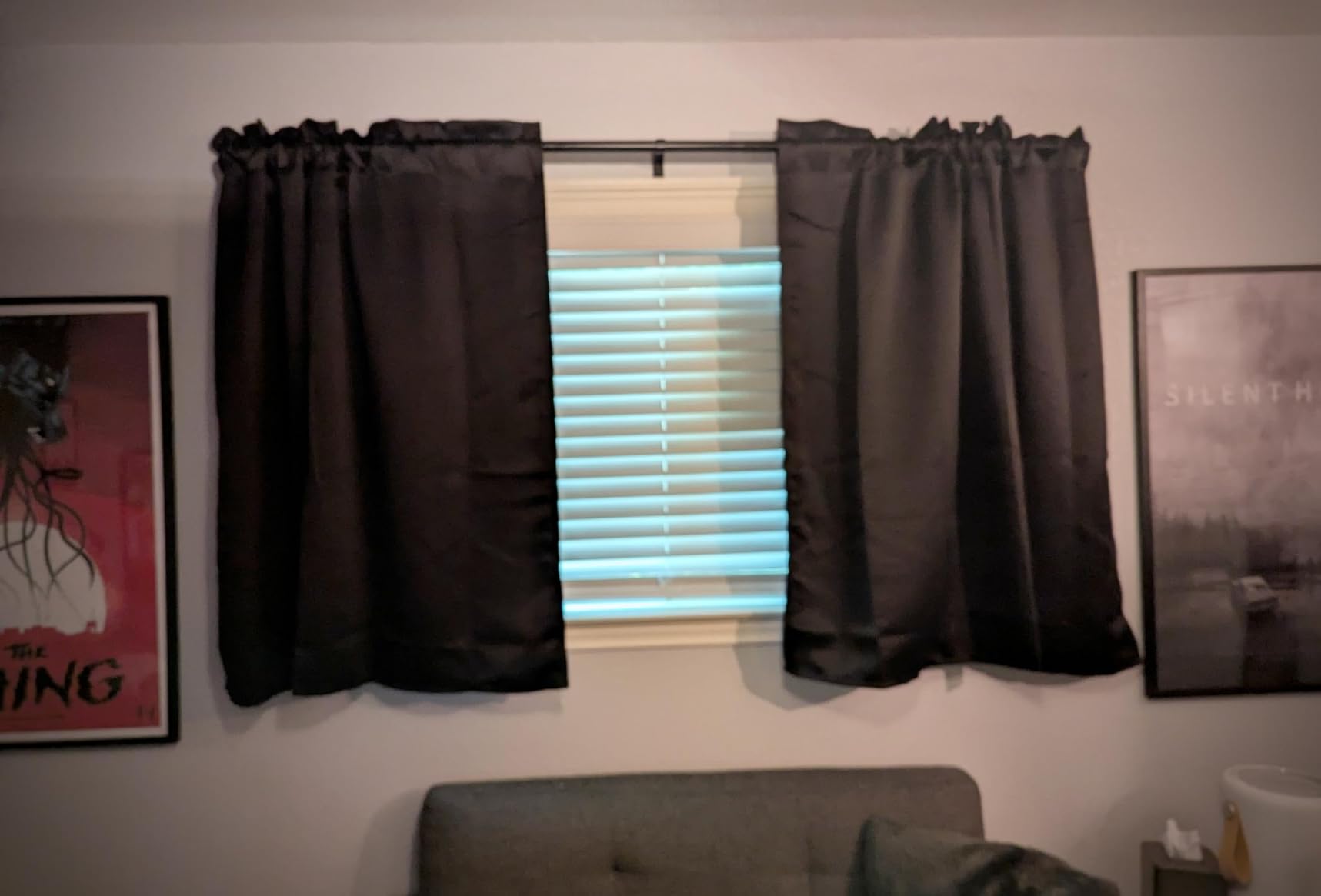 DWCN Blackout Curtains for Bedroom Living Room 42 x 63 Inch Long Black customer photo 1