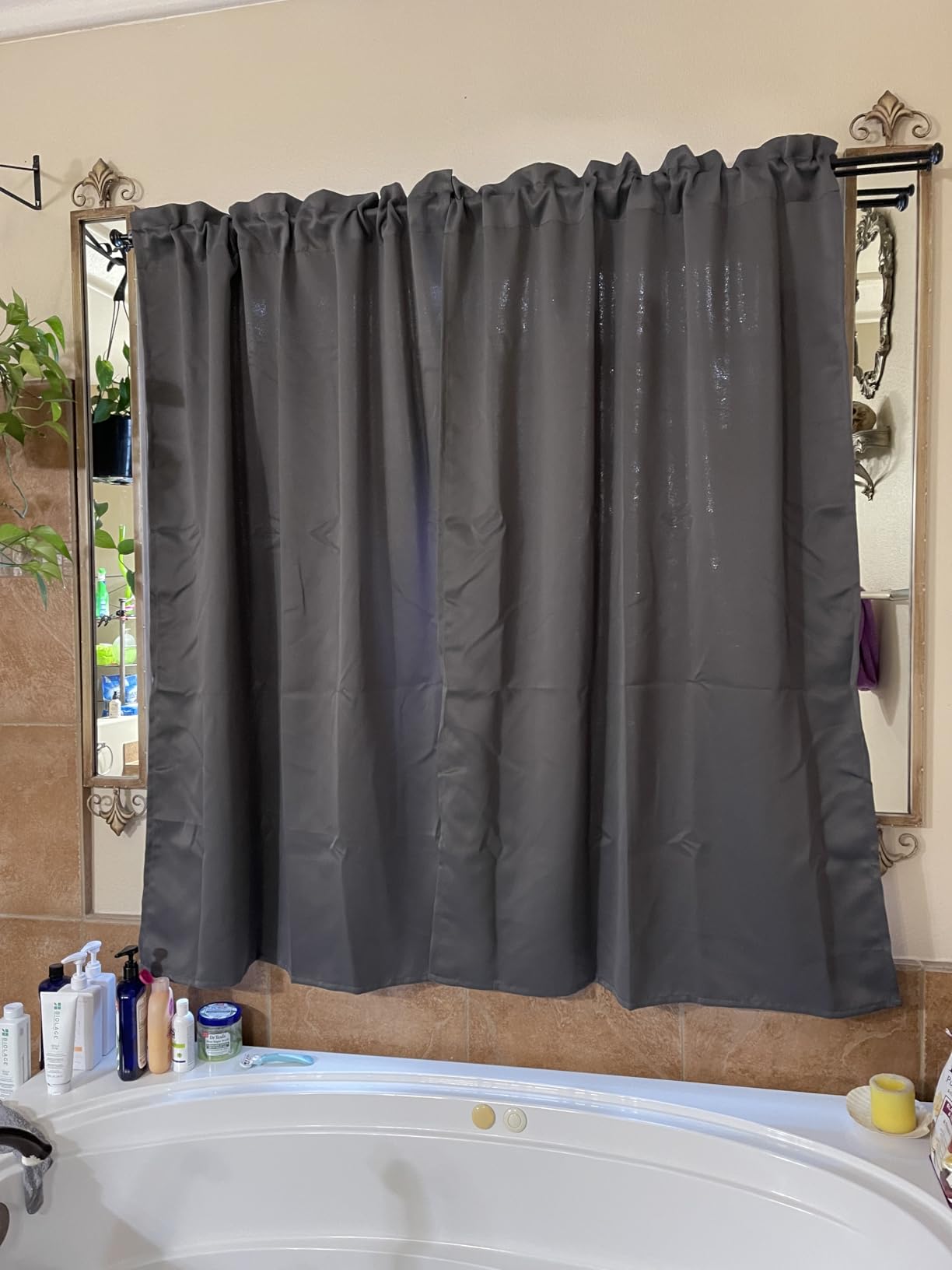 DWCN Blackout Curtains for Bedroom Living Room 42 x 63 Inch Long Black customer photo 2
