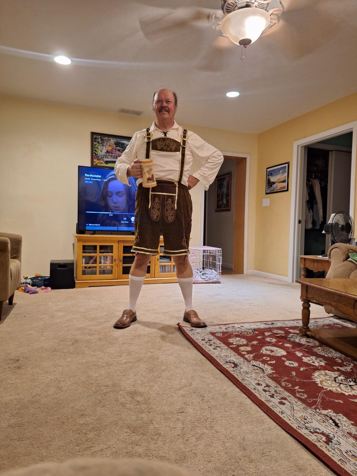 Spooktacular Creations Lederhosen Men Oktoberfest Outfit Costume, Halloween German Bavarian Costume for Adults Beer Festival customer photo 1