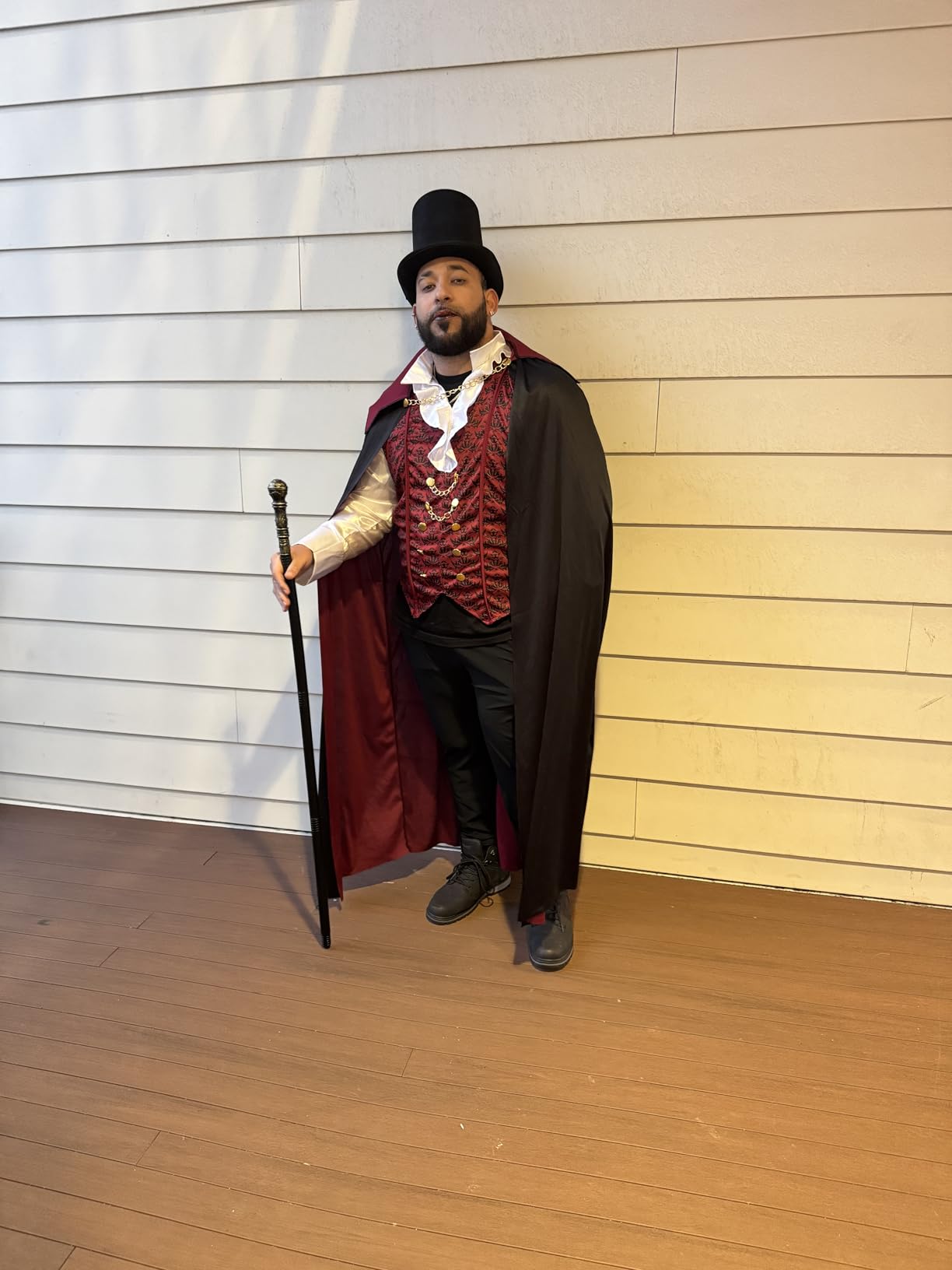 Spooktacular Creations Halloween Men Vampire Costume,Halloween Men's Vampire Cape, Dracula Costume Men customer photo 2