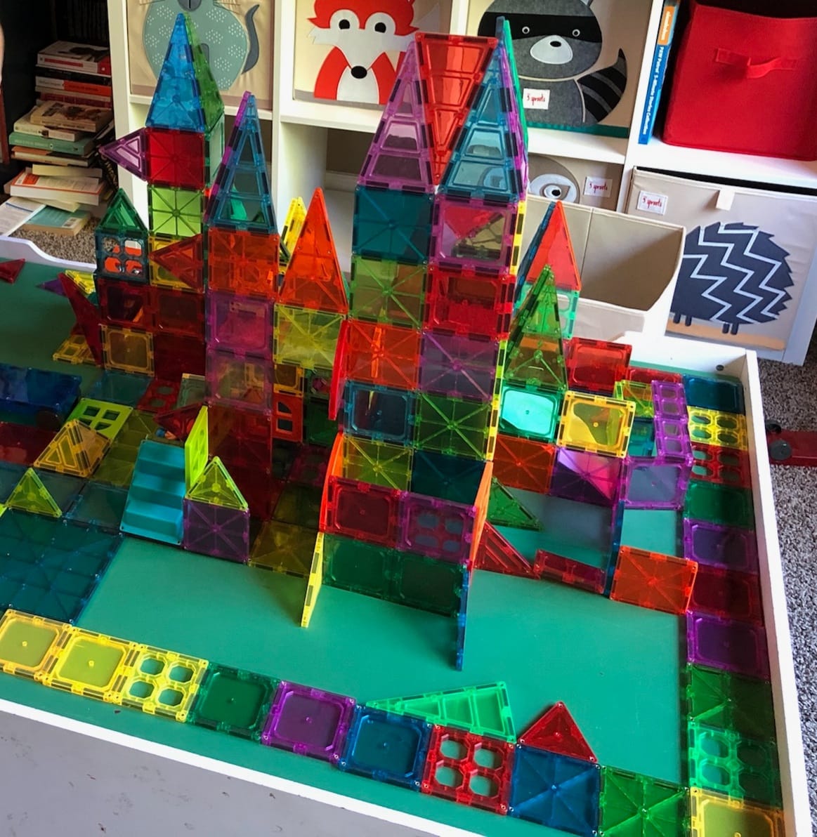 MAGNA-TILES Metropolis 110-Piece Magnetic Construction Set, The ORIGINAL Magnetic Building Brand customer photo 1