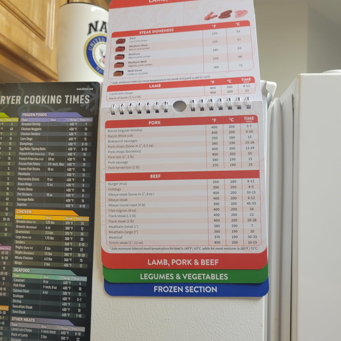 Air Fryer Cheat Sheet Magnets Booklet - Cooking Times Guide & Cookbook customer photo 2