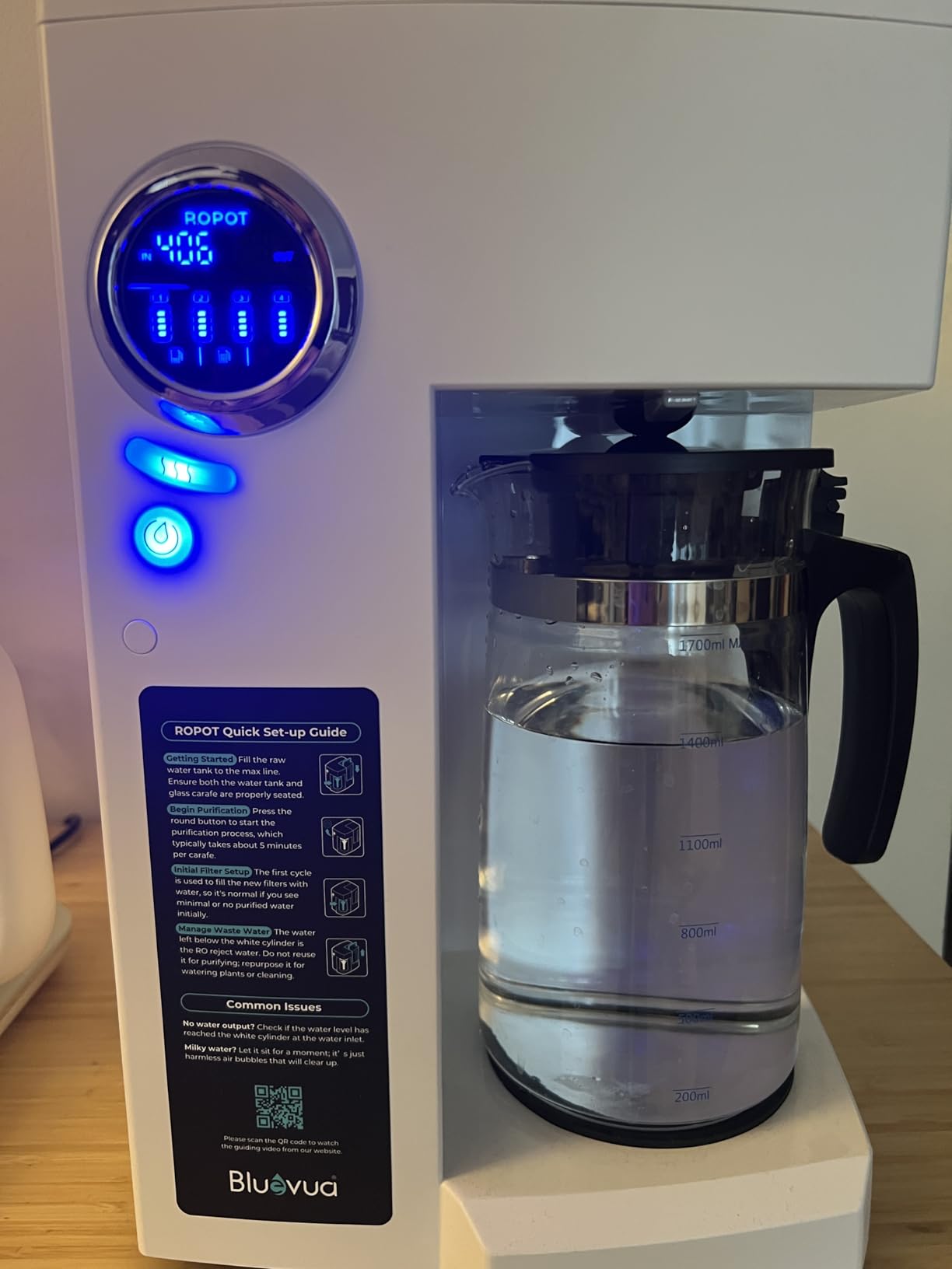 Bluevua RO100ROPOT Countertop Reverse Osmosis Water Filter System customer photo 2