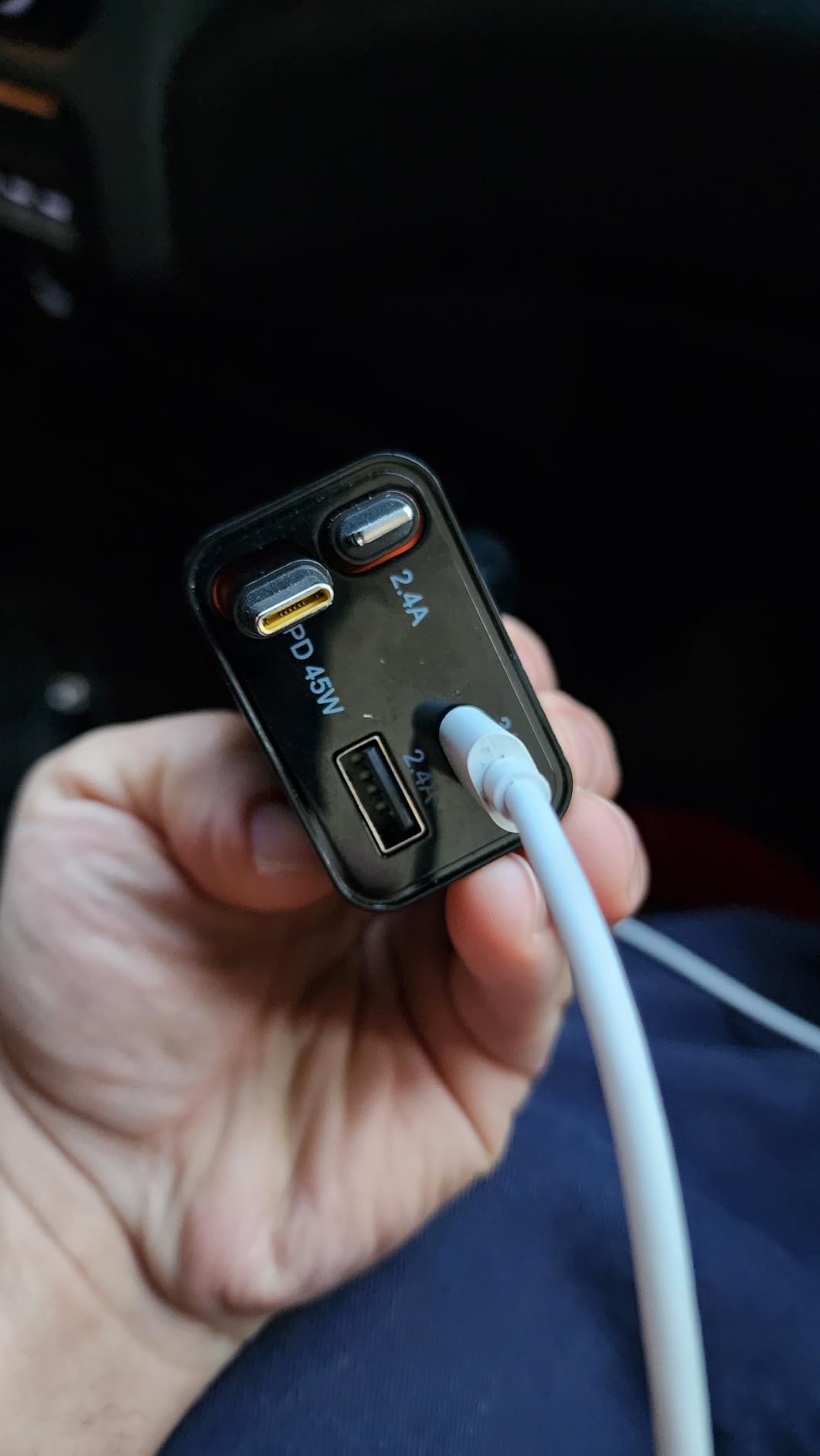 LISEN Retractable Car Charger, 84W Car Charger USB C Fast Charge,4 in 1 customer photo 2