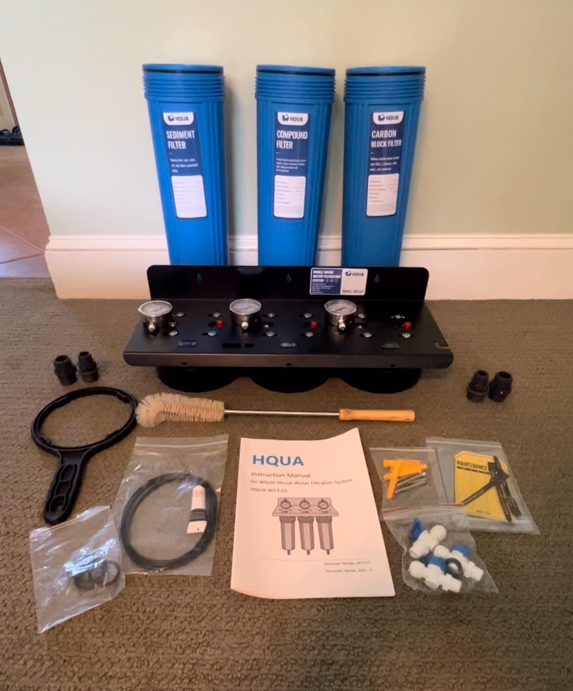 WF3-01 3-Stage Whole House Water Filtration System, Reduces Heavy Metals (Lead, Mercury, Arsenic, Cadmium, Chromium), Chlorine, Sediment, Odor, and VOC’s customer photo 1