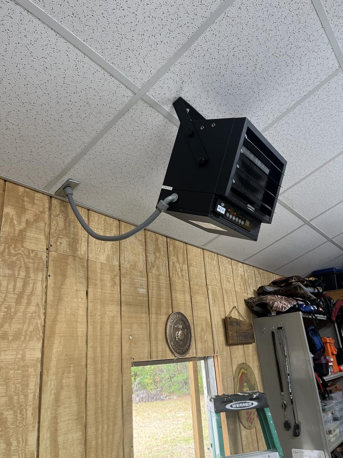 ROVSUN 7500W Electric Garage Heater with Remote & APP Control, Digital Fan-Forced Ceiling Mount Heater with Thermostat, 12H Timer & Overheat Protection, 240V Hardwired for Workshop Factory customer photo 2