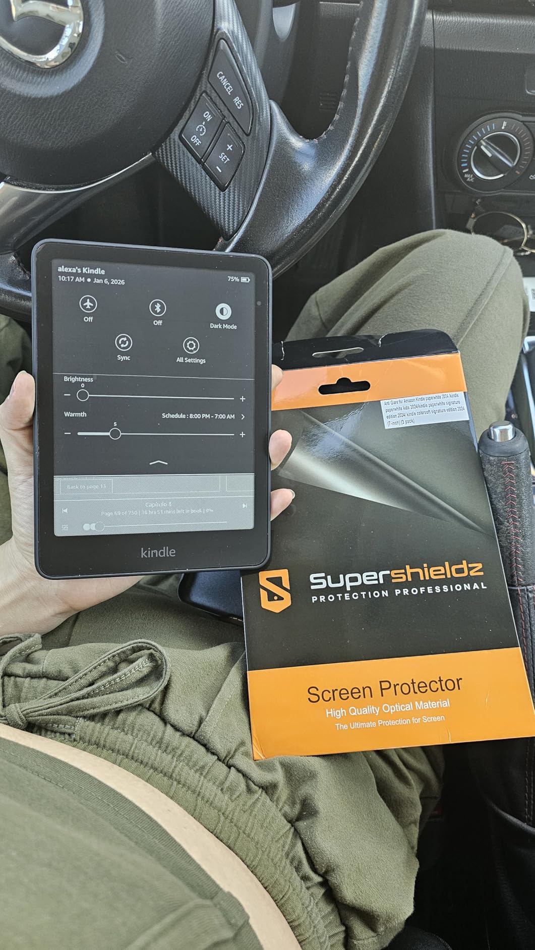 Supershieldz (3 Pack) Anti-Glare (Matte) Screen Protector for all-New Kindle Paperwhite & Kindle Paperwhite Signature Edition 7-inch (12th Generation - 2024 release) customer photo 1