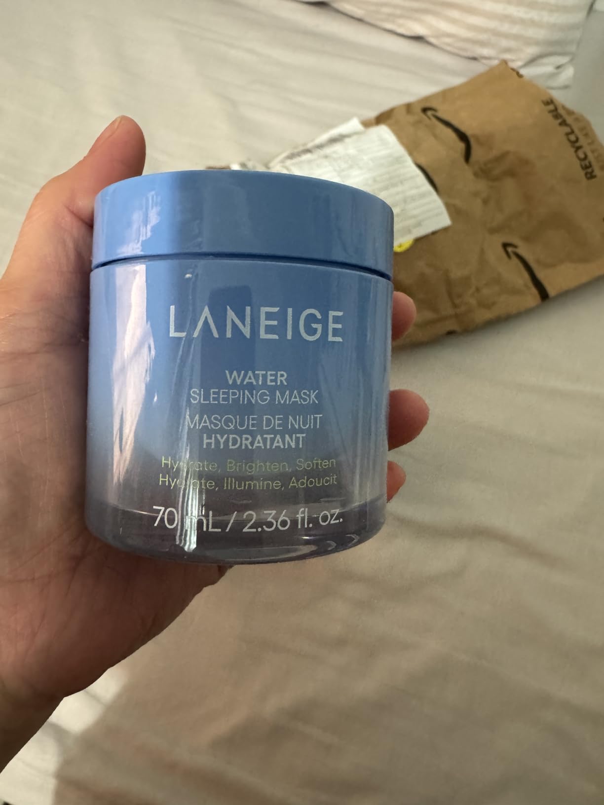 Water Sleeping Mask: Hydrating Korean Overnight Face Mask with Hyaluronic Acid Blend & Niacinamide, for Deep Hydration, Glowing Skin & Barrier Support | Korean Skin Care customer photo 2