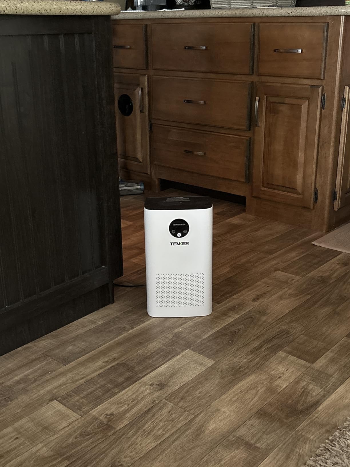TENKER Dehumidifier for Home, 77oz Water Tank (1000 sq.ft) Dehumidifiers, Quiet Dehumidifier with Auto Shut Off, Sleep Mode, 7-Color LED Light for Closet Bedroom Bathroom RV, White customer photo 2