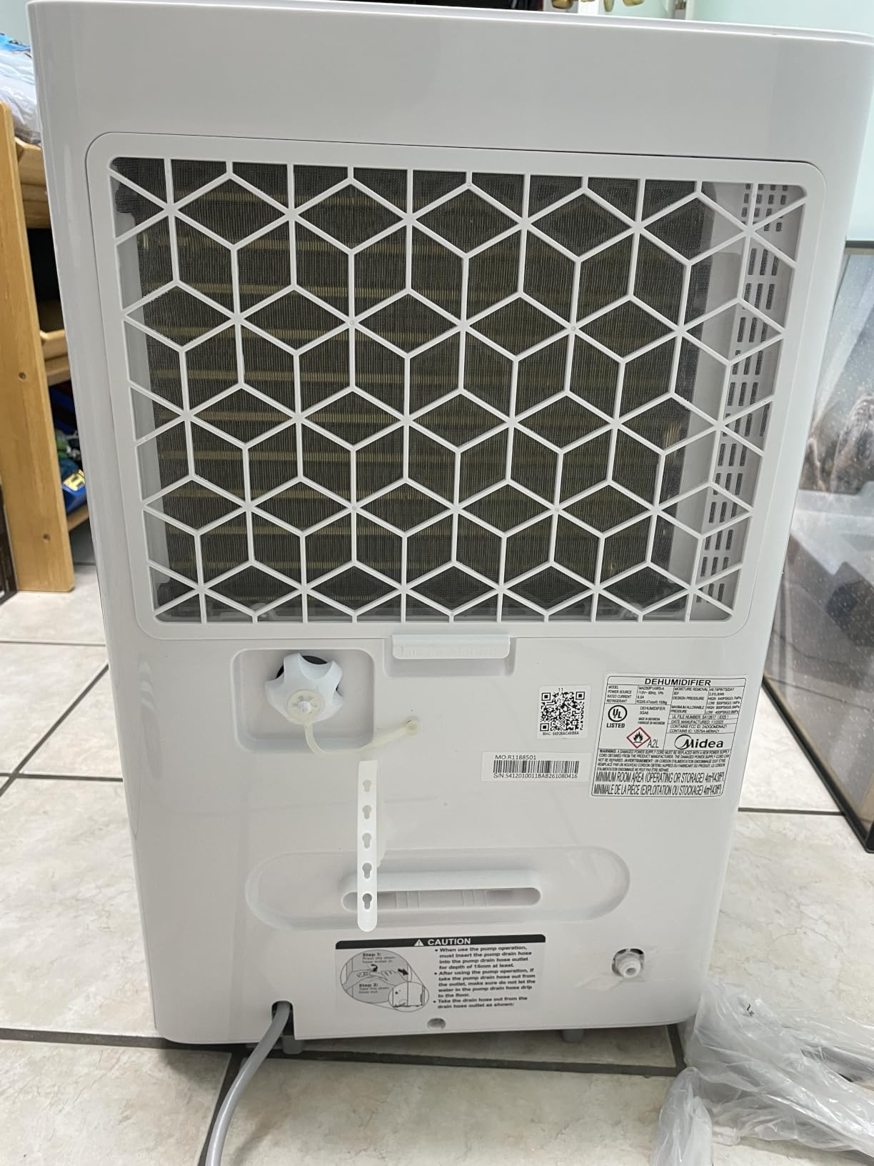 Midea 50 Pint Dehumidifier with Pump, 4,500 Sq. Ft, Energy star customer photo 1